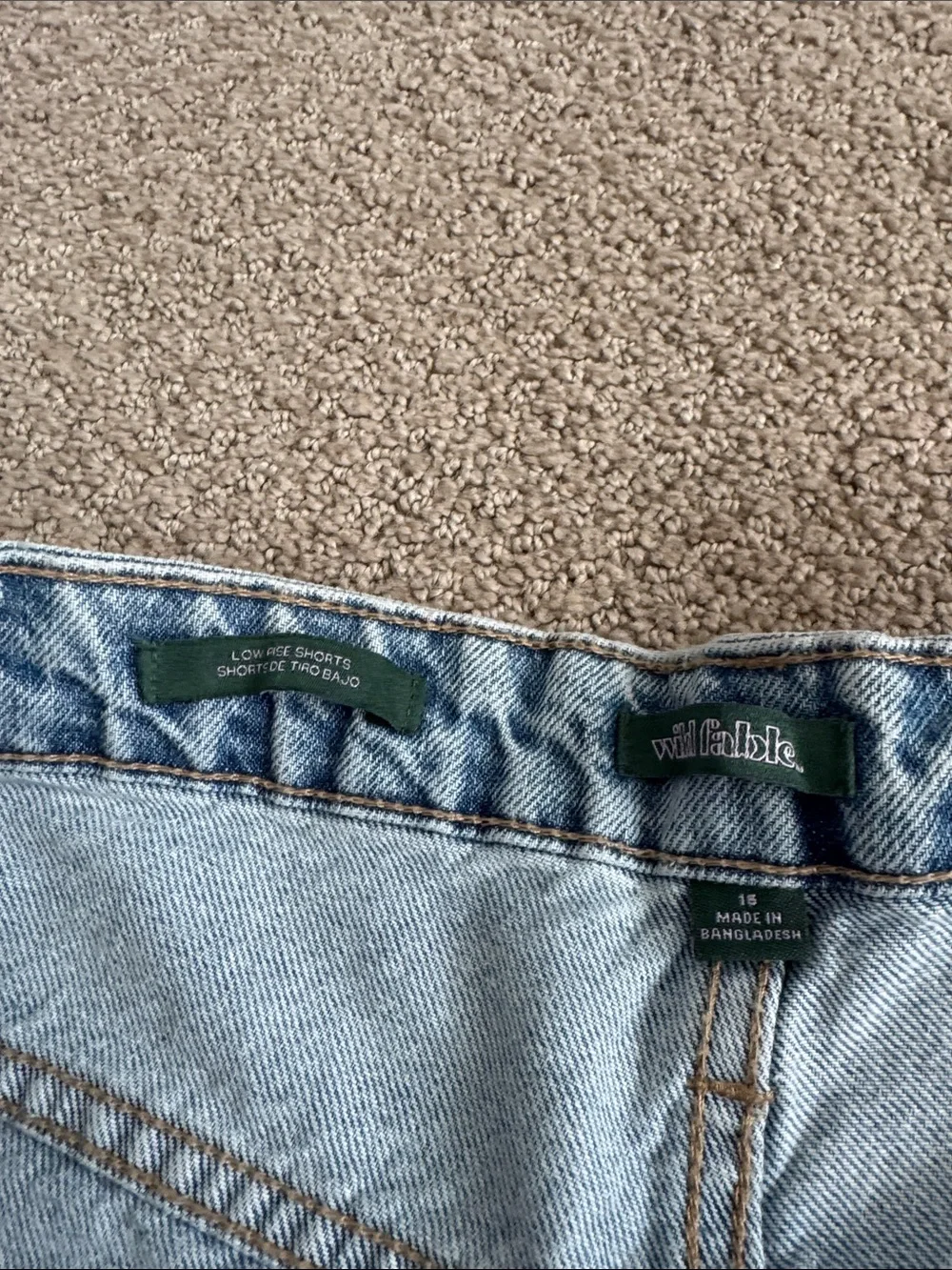 Wild Fable Light Blue Denim Jean Shorts Jorts Skater